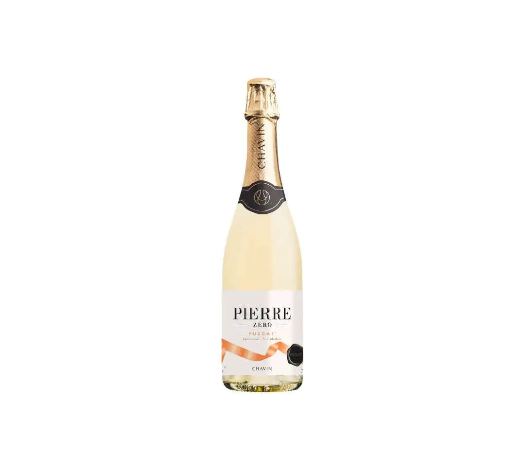 Pierre zero muscat petillant , comme un bon champagne sans alcool pour l'apéritif ou pour accompagner les desserts