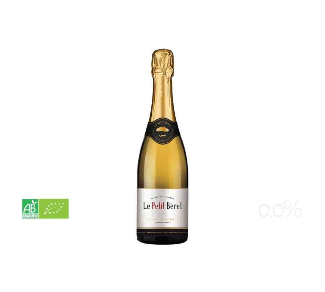 Vin sans alcool , ce vin halal est BIO Blanc de Blanc BIO Le petit Beret