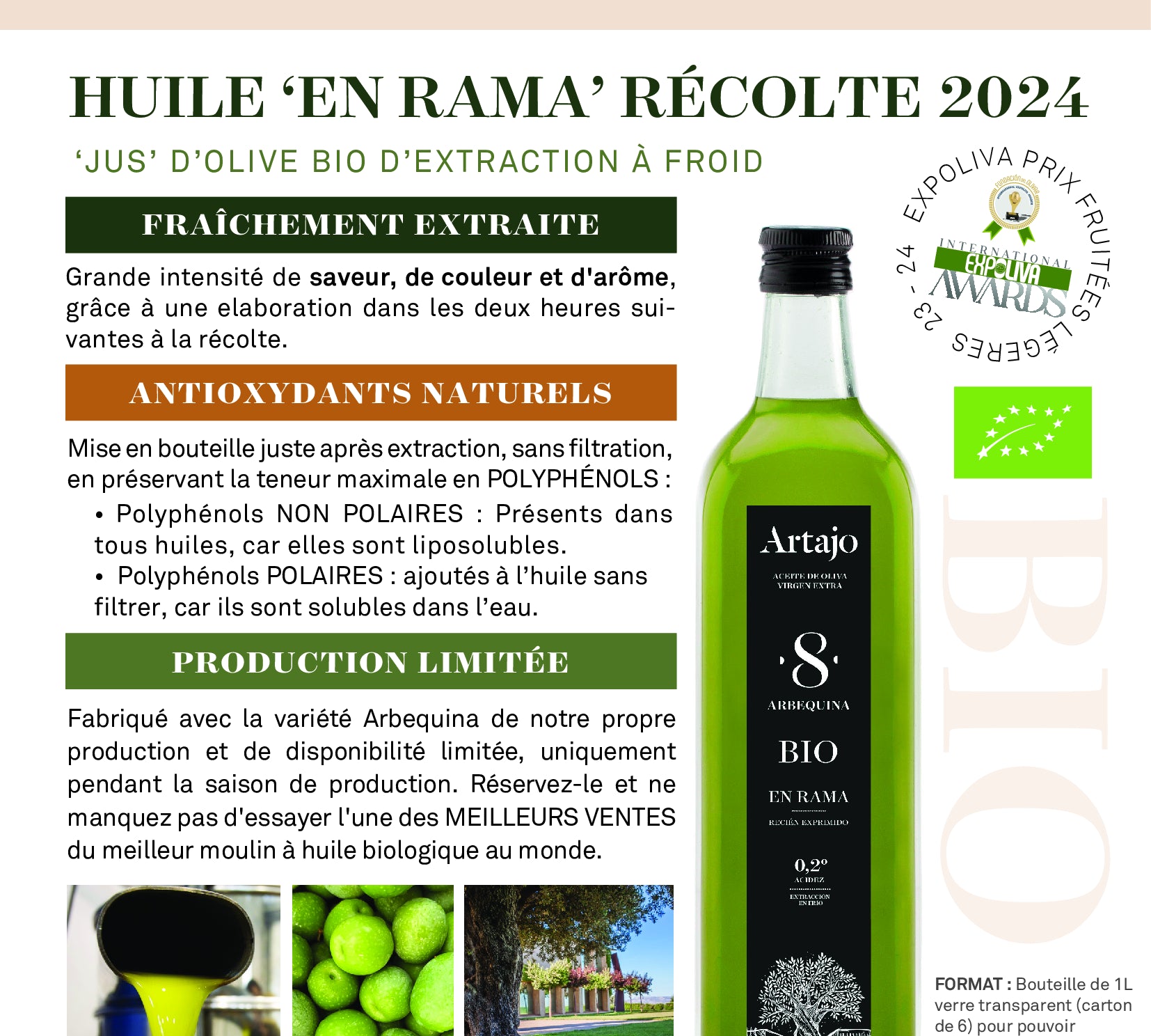 poster aceite en rama