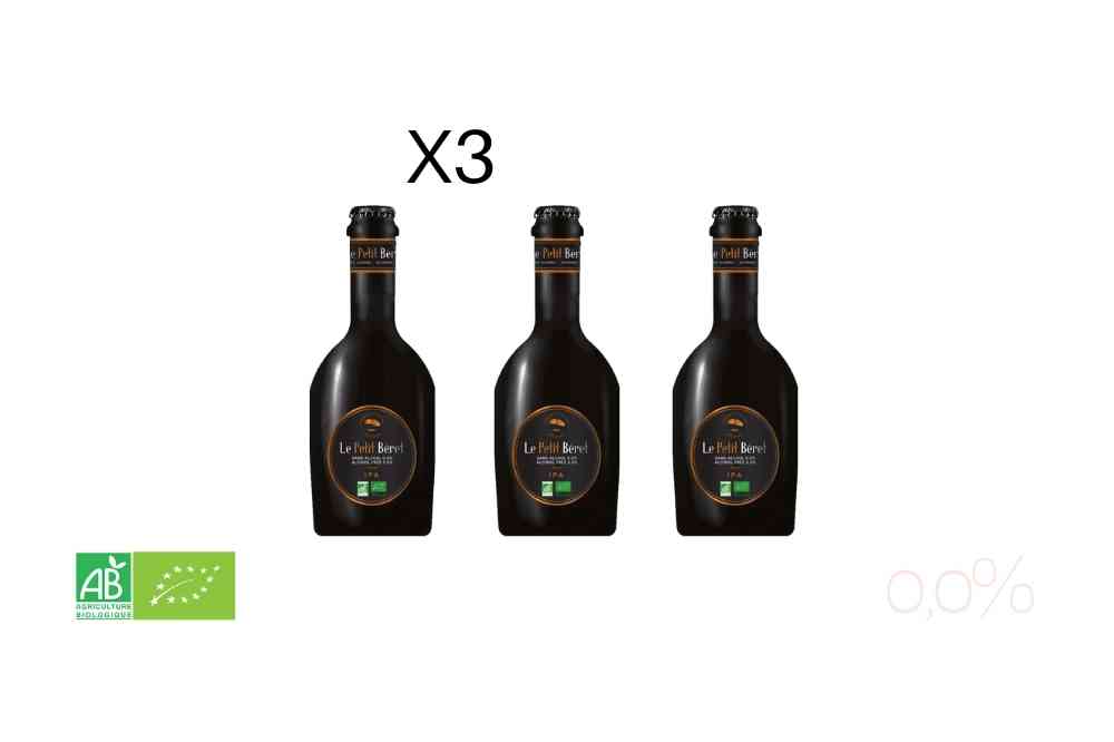 Lot de 3 bières sans alcool halal IPA Le Petit Béret