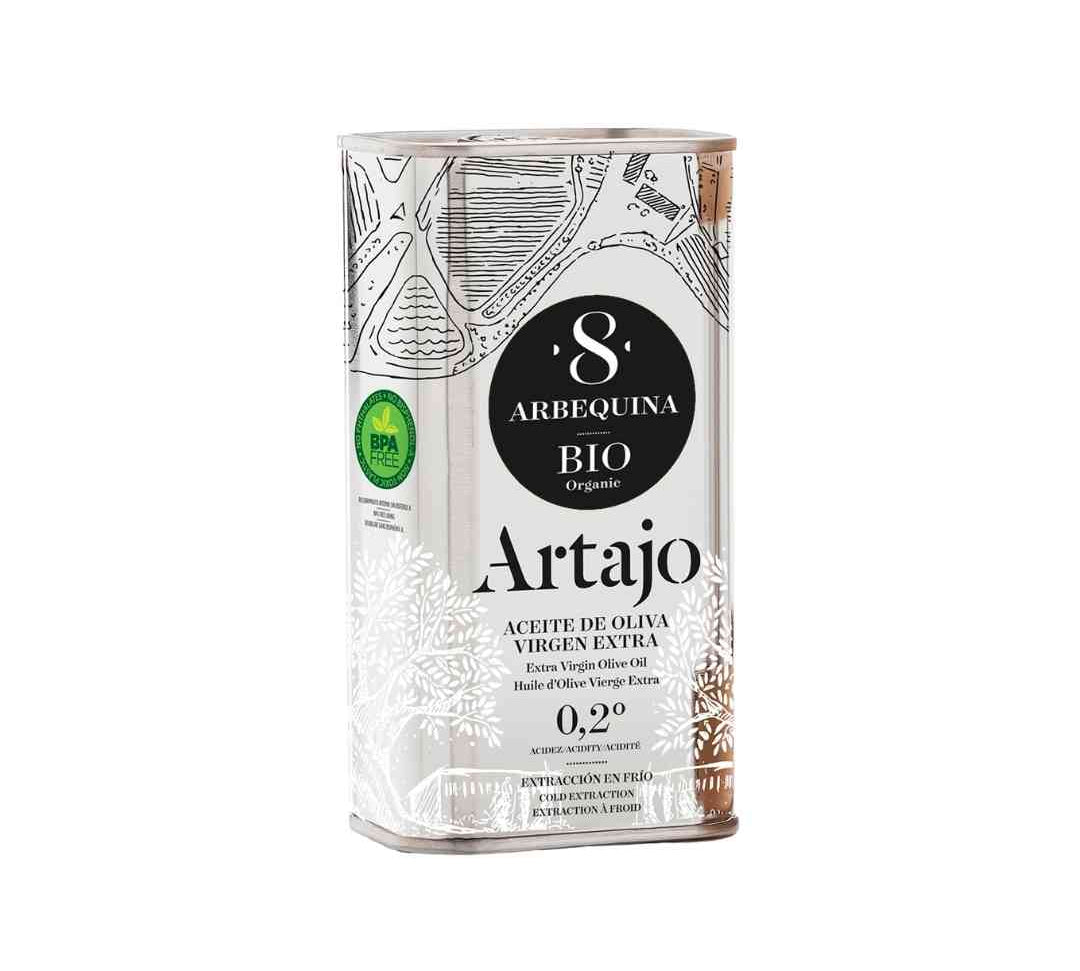 boite 250ml huile d'olive vierge extra bio Artajo 8 BIO de la variété Arbequina