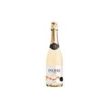 Pierre zero muscat petillant, zoals een goede alcoholvrije champagne voor het aperitief of bij desserts.