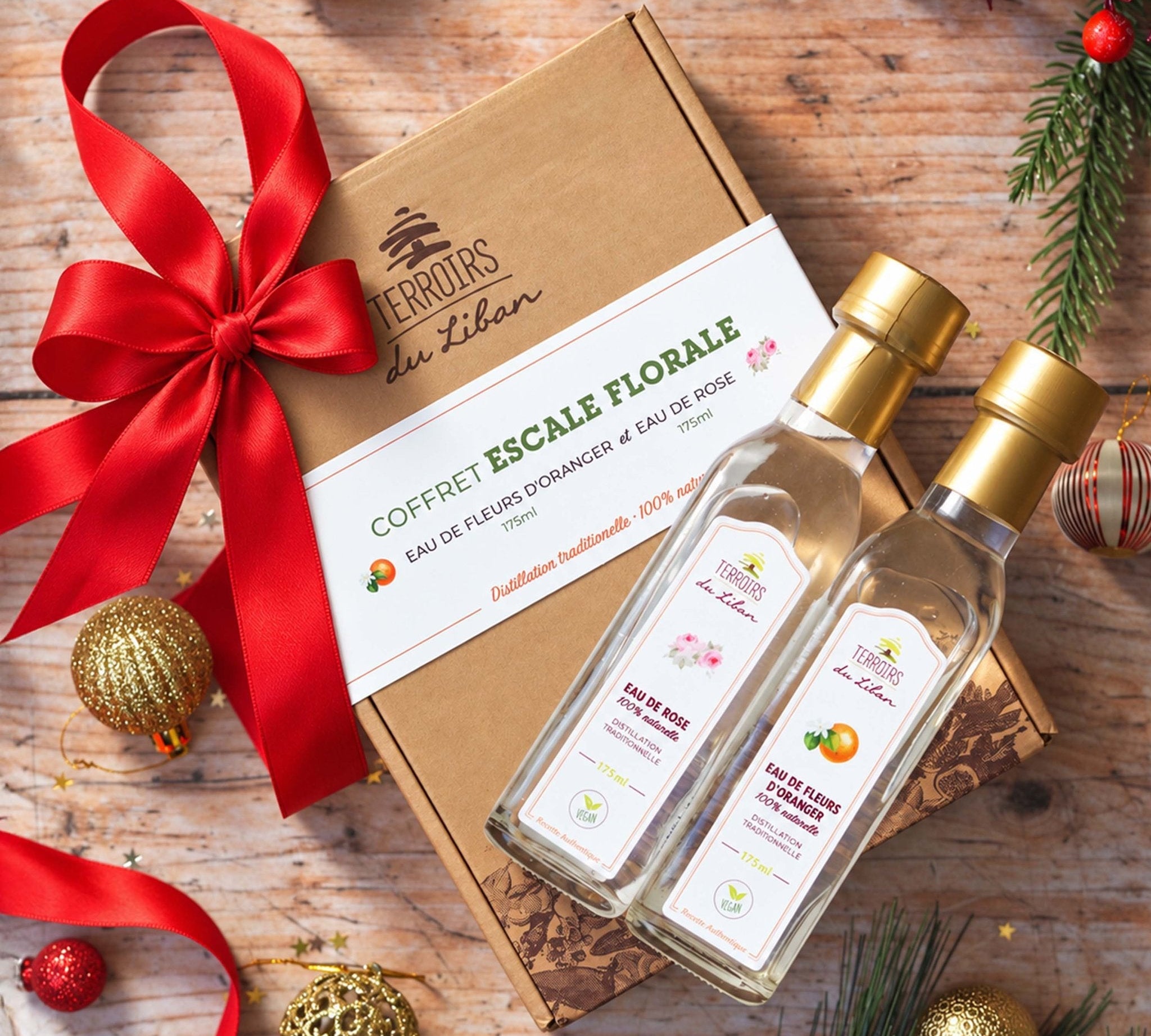 Coffret Escale Florale Terroirs du Liban avec eau de rose et eau de fleur d'oranger