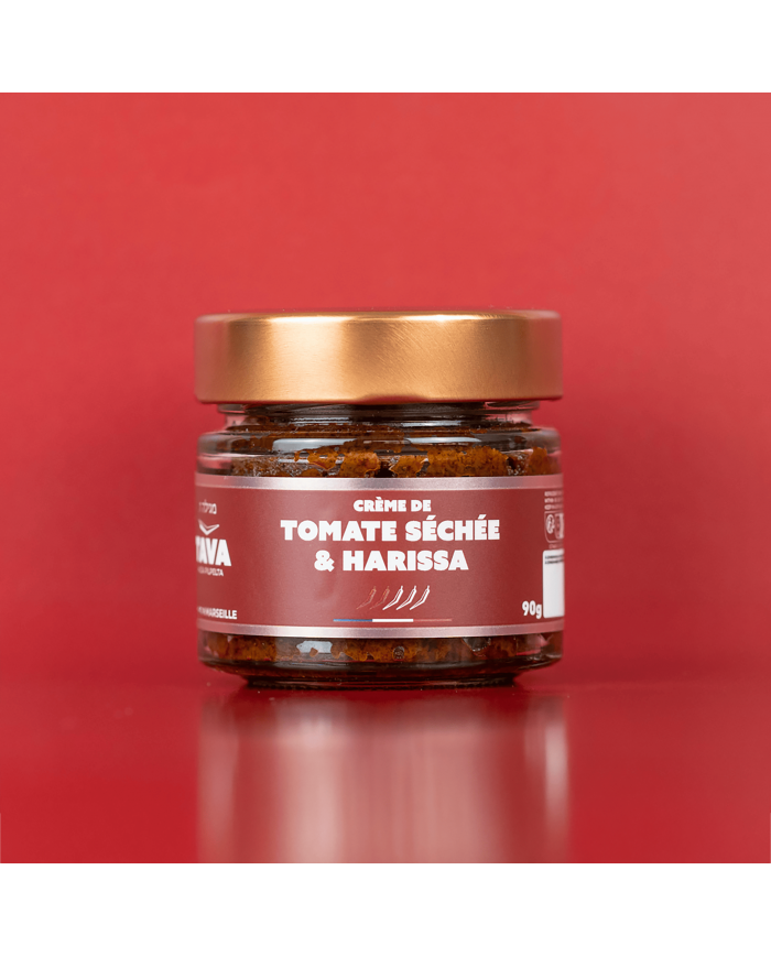 Crème de tomates séchées à la harissa et à l'origan, tartinable de Marseille