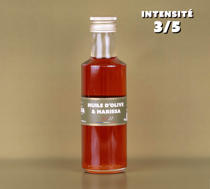 Bouteille d'huile d'olive à la harissa Tava Hada Pilpelta 100 ml