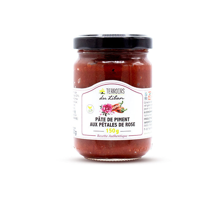 Pot de pâte de piment aux pétales de rose Terroirs du Liban 150 g