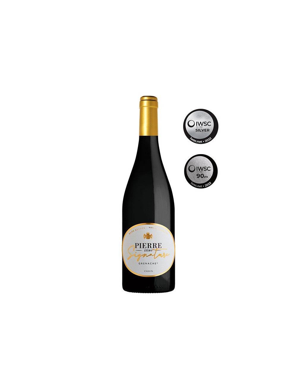 Bouteille de Pierre Zéro Signature grenache rouge sans alcool 75 cl