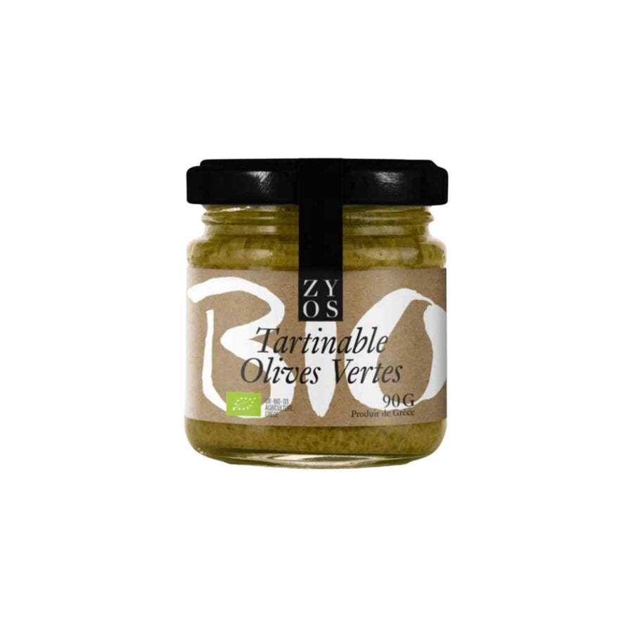 Tartinable BIO olives vertes Chalkidiki 90g