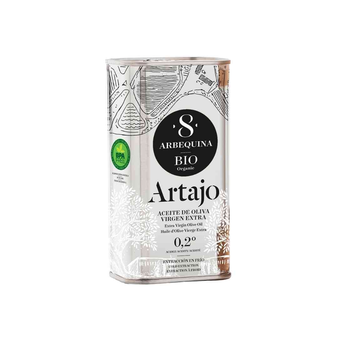 boite 250ml huile d'olive vierge extra bio Artajo 8 BIO de la variété Arbequina