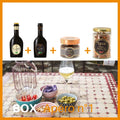 Box halal apéro | Une box spécial apéro halal composée de : 2 bouteilles de bière halal + 1 verrine de Tapenade et noix de cajou à l'harissa THP