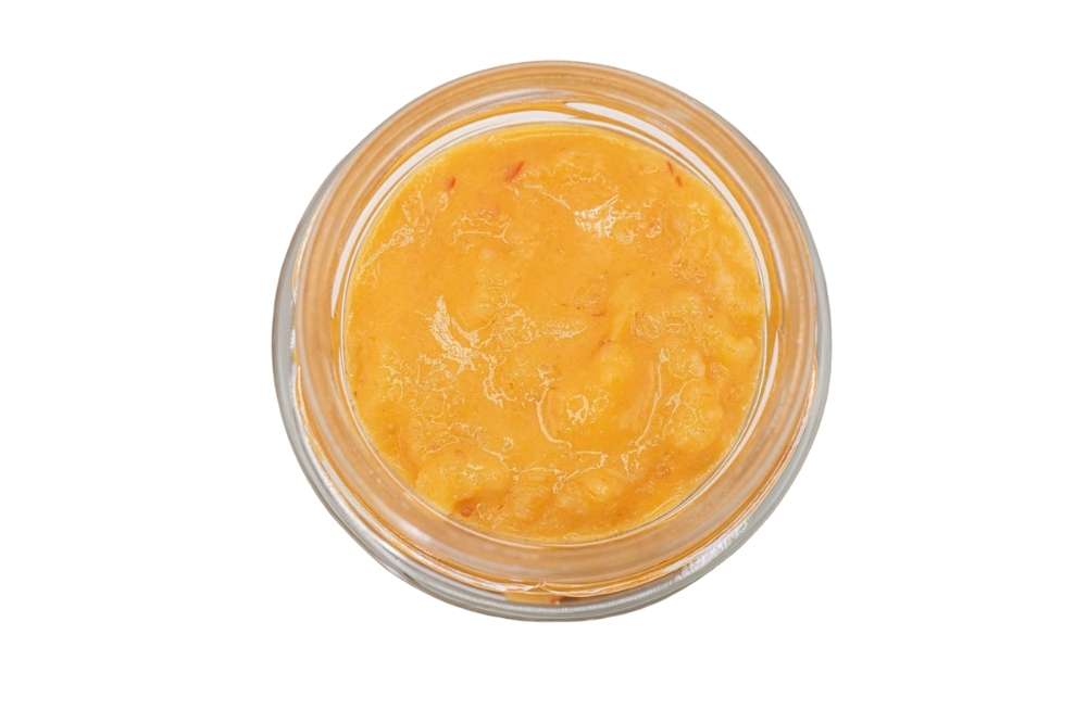 Crème de citrons confits à la harissa, texture du pot ouvert