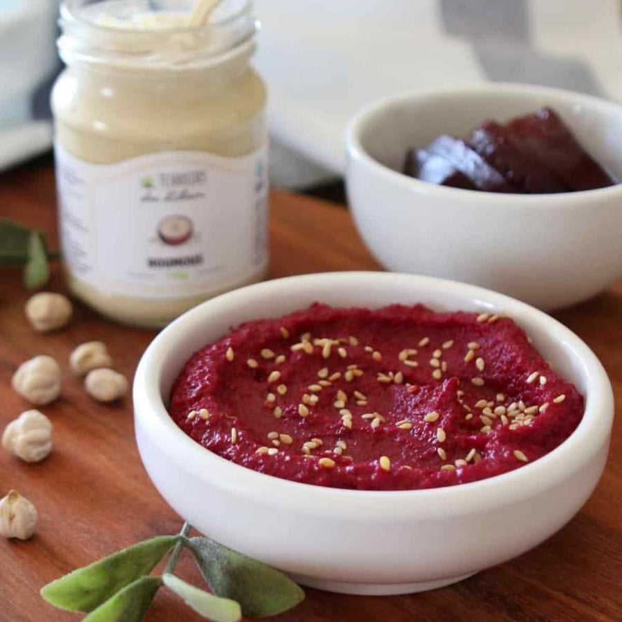 Houmous bio twisté à la betterave