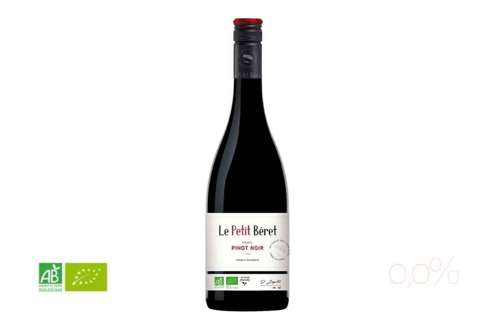Vin sans alcool | Pinot noir BIO | Le petit Beret